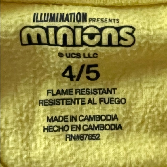 Illumination Minions 4/5 2 Pc Fleece Pj - Picture 3 of 4